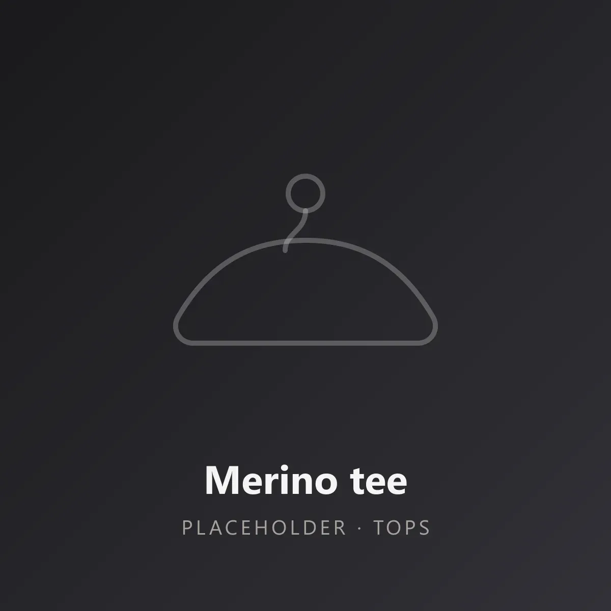 Black merino-wool crew-neck tee, product shot.
