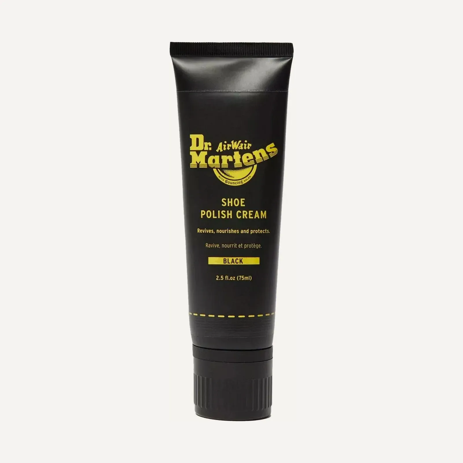 Dr. Martens Black Shoe Polish Cream 75 ml — czarna tubka kremu do skóry.