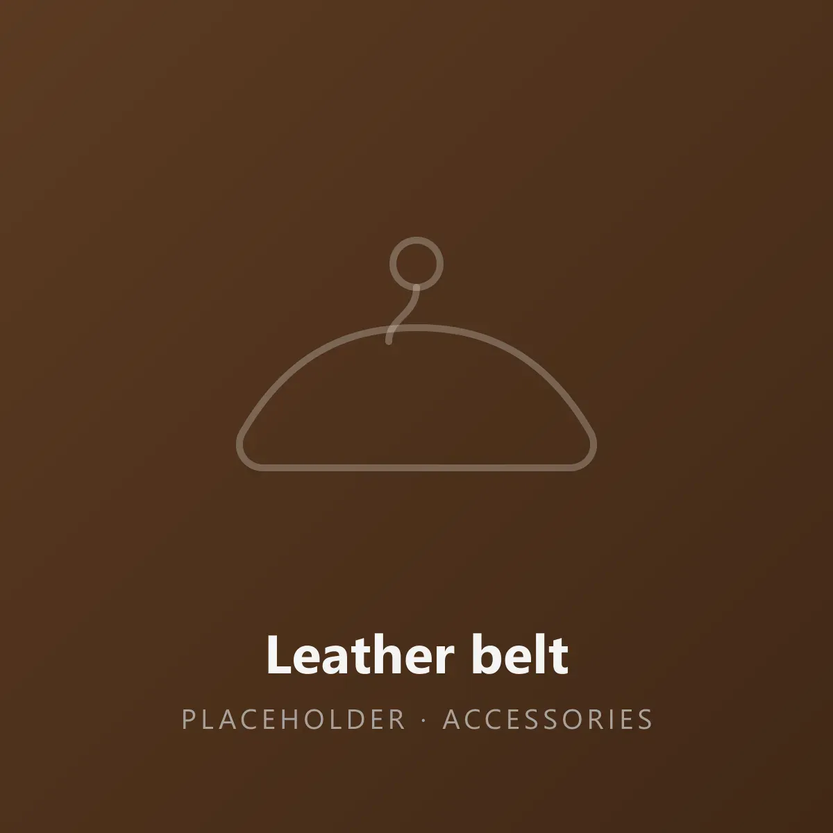 Brown leather belt with a silver buckle, product shot.