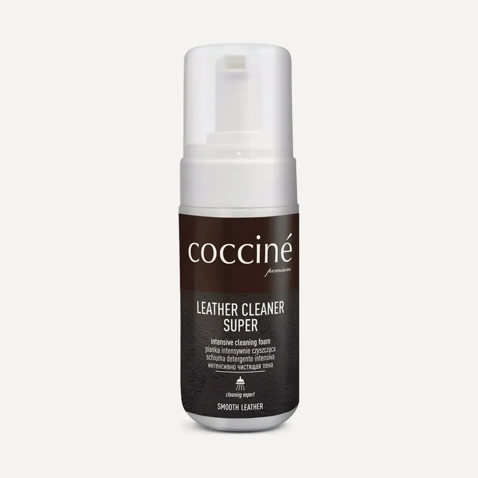Coccine Leather Cleaner Super 100 ml foam in a bottle with a foamer cap.
