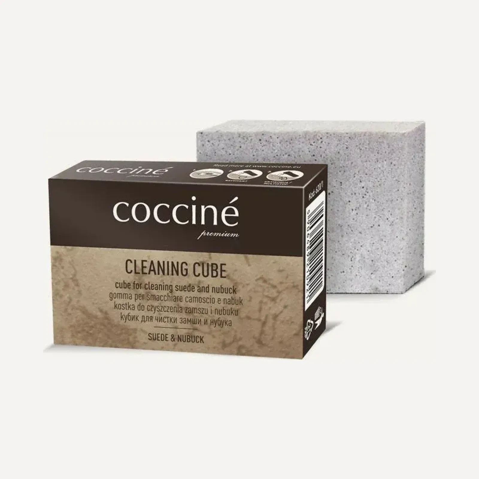 Gumka Coccine Cleaning Cube do czyszczenia zamszu i nubuku na sucho.