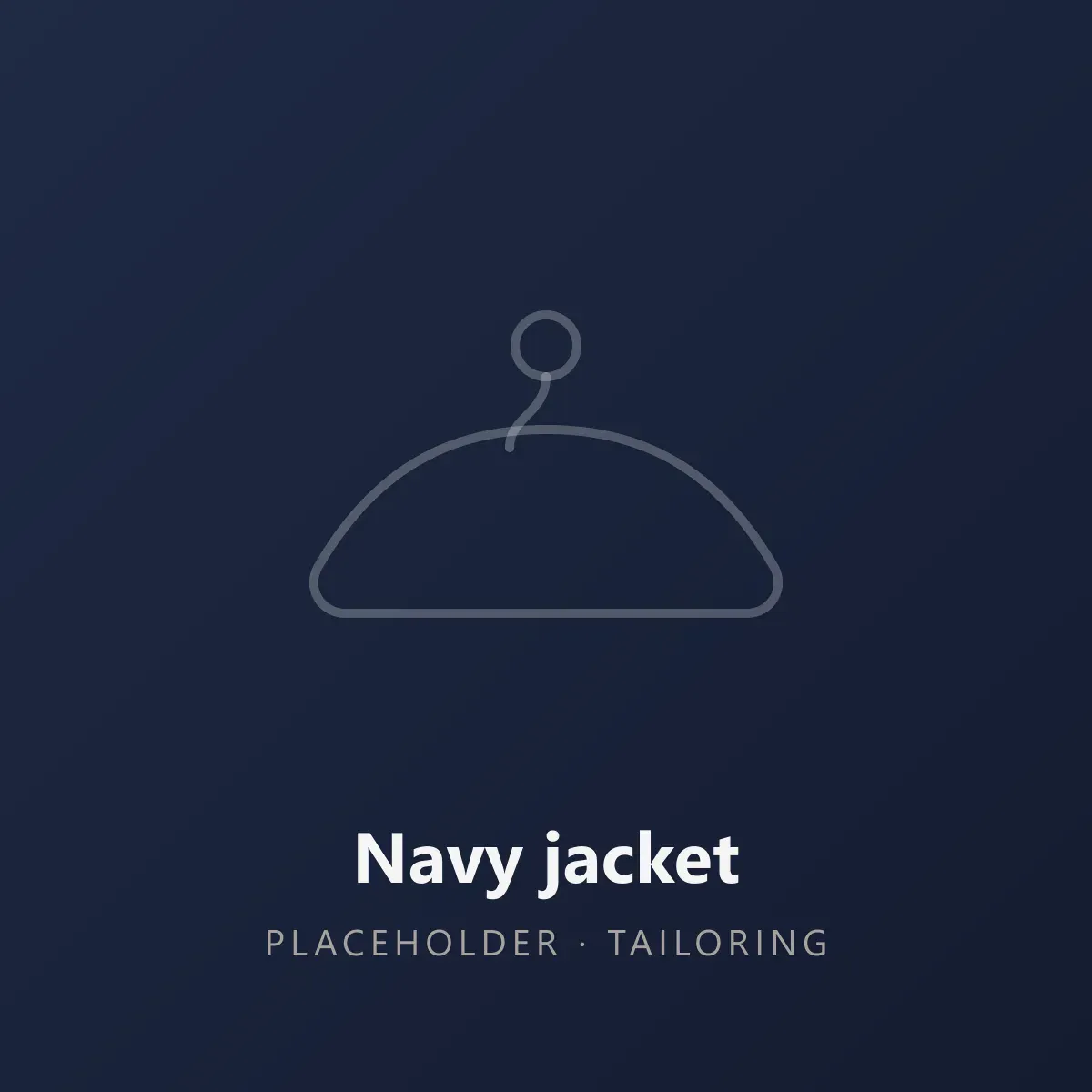 Navy unstructured odd jacket, product shot.